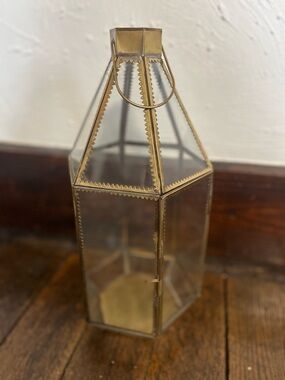 Gold Glass Hexagonal Lanterns
